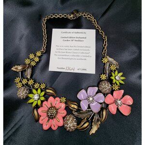 Limited Edition Joan Rivers Enchanted Garden Necklace With Crystals & Enamel